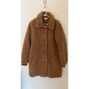 Teddy Bear Coat | Cognac Brown